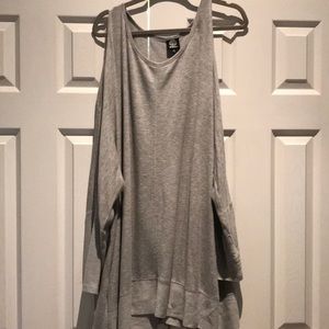 Oversized cold shoulder top